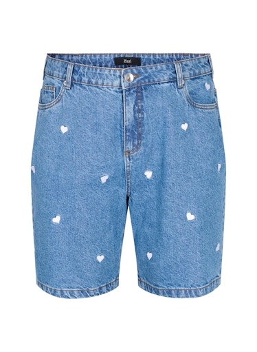 Jeans-Shorts mit Herzen