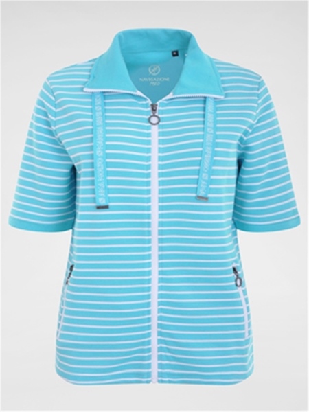 Sweat-Jacke kurzarm
