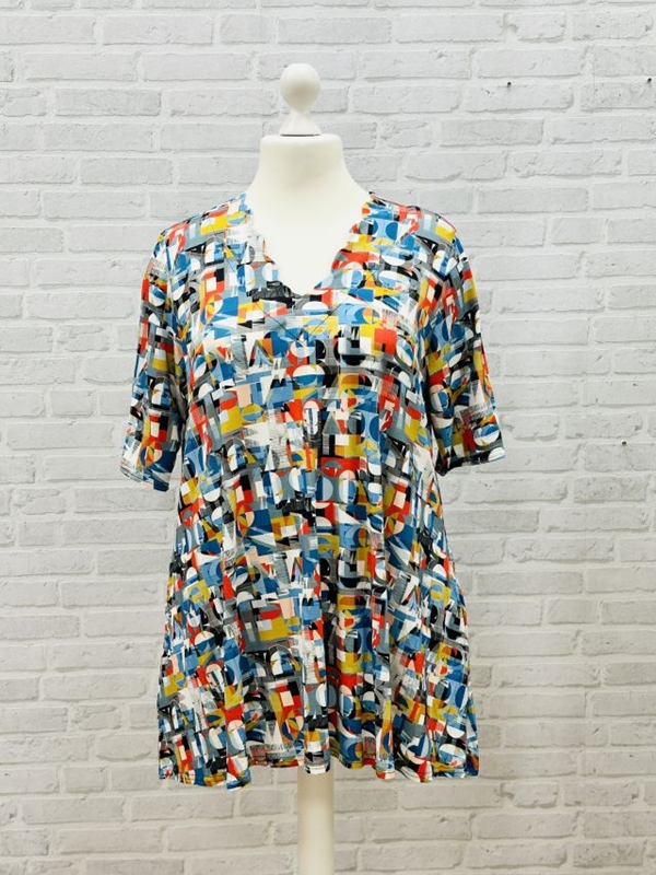 Tunika-Shirt kurzarm A-Linie Machine