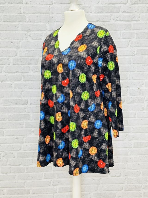 Strukturshirt A-Linie Kugeln