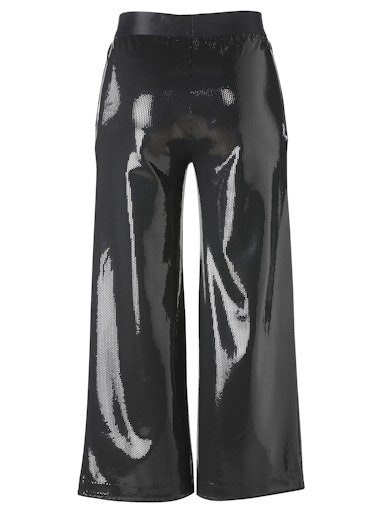 Elegante Hose mit Glanz, weites Bein