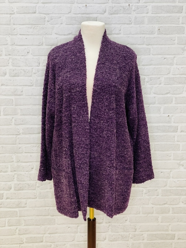 Boucle-Jacke mit Taschen