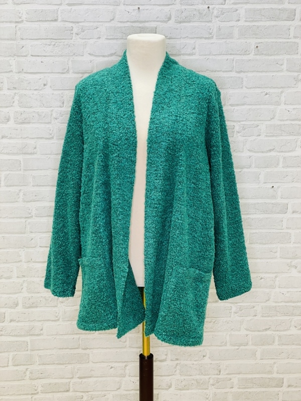 Boucle-Jacke mit Taschen