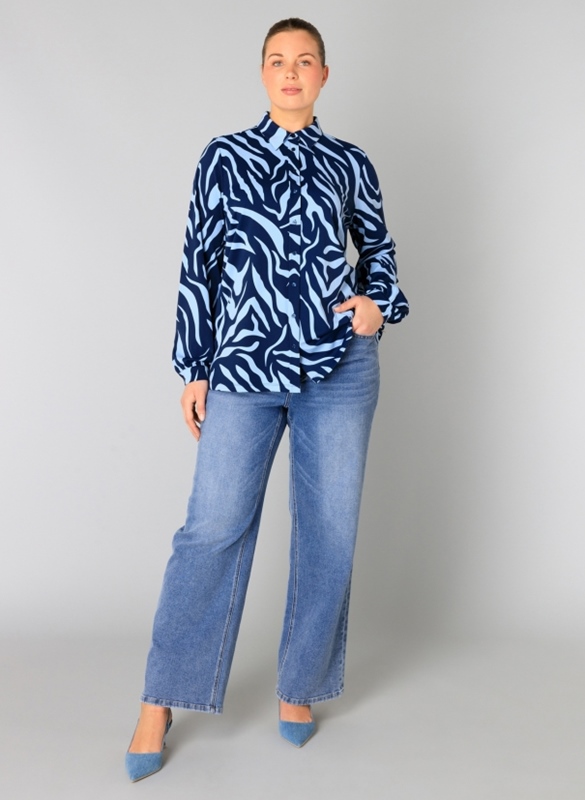 Stretch-Bluse langarm