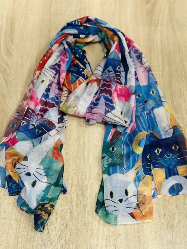 Katzenschal mit Gold