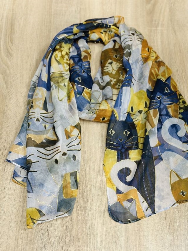 Katzenschal mit Gold