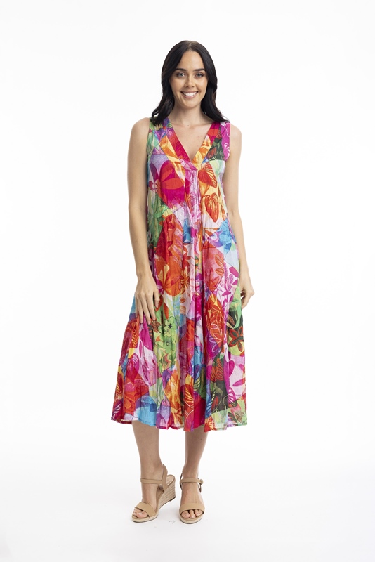Maxikleid ohne Arm Jozani