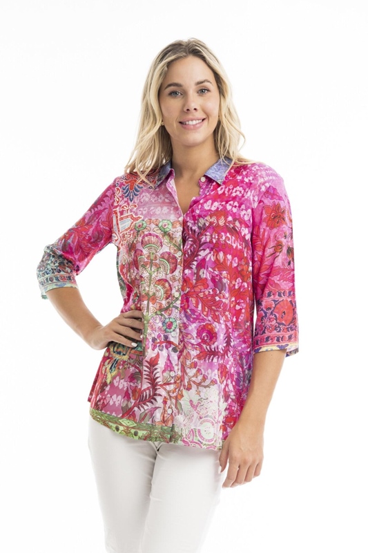 Luftige Sommer-Bluse 3/4 Arm