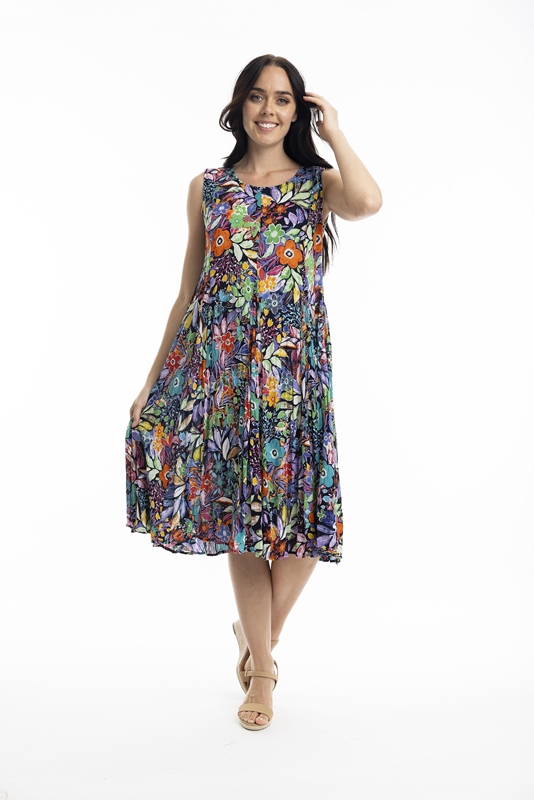 rmelloses Kleid Godet