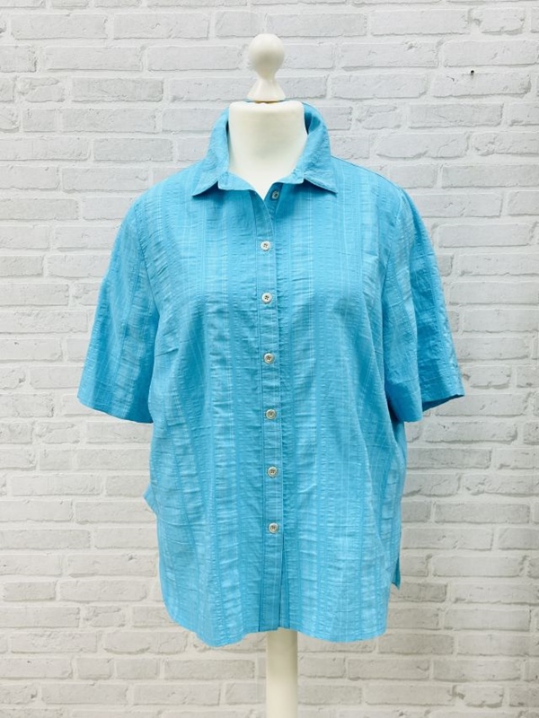 Wash&Go Bluse kurzarm
