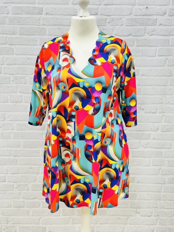 Tunika-Shirt kurzarm A-Linie Flipper