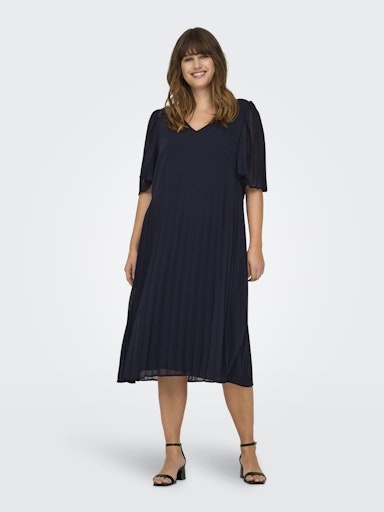 Plisseekleid kurzarm