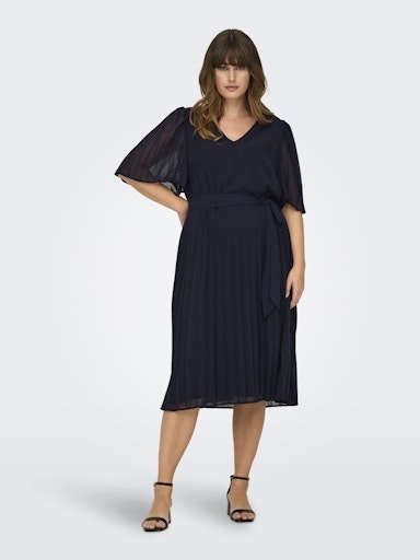 Plisseekleid kurzarm