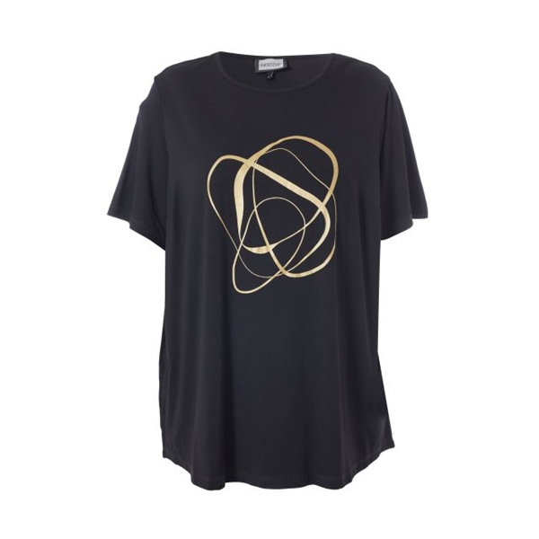 T-Shirt mit Goldprint