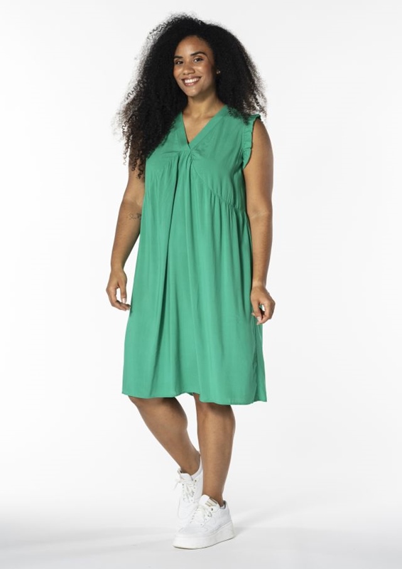 Sommerliches Viskose-Kleid mit R�schen