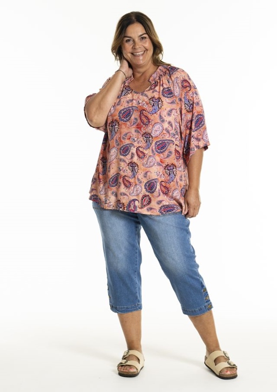 Tunika mit Korallprint & V-Ausschnitt Tunika mit Korallprint & V-Ausschnitt