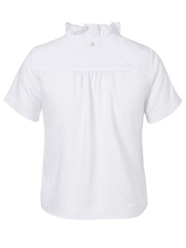 Rüschen-Bluse V-Ausschnitt 1/2 Arm Rüschen-Bluse V-Ausschnitt 1/2 Arm