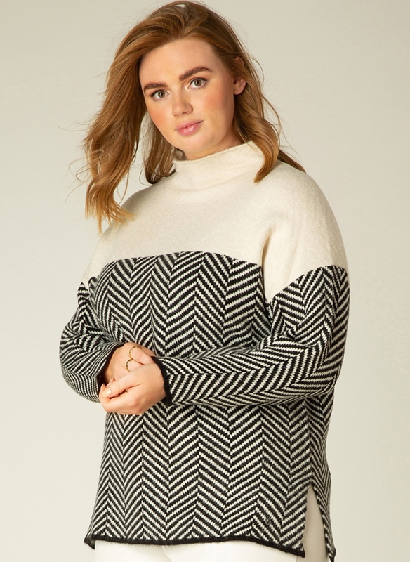 Pullover mit Stehkragen