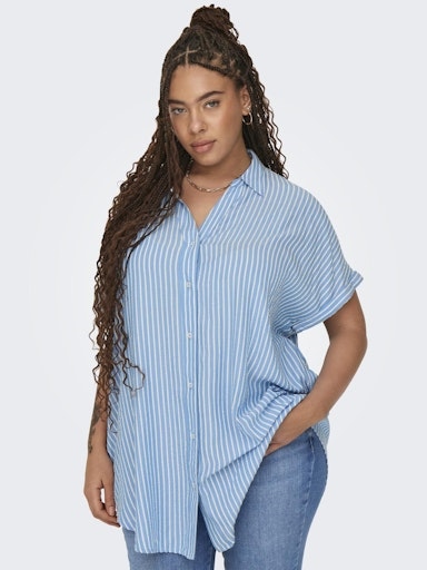 Oversized Streifenhemd kurzarm Oversized Streifenhemd kurzarm