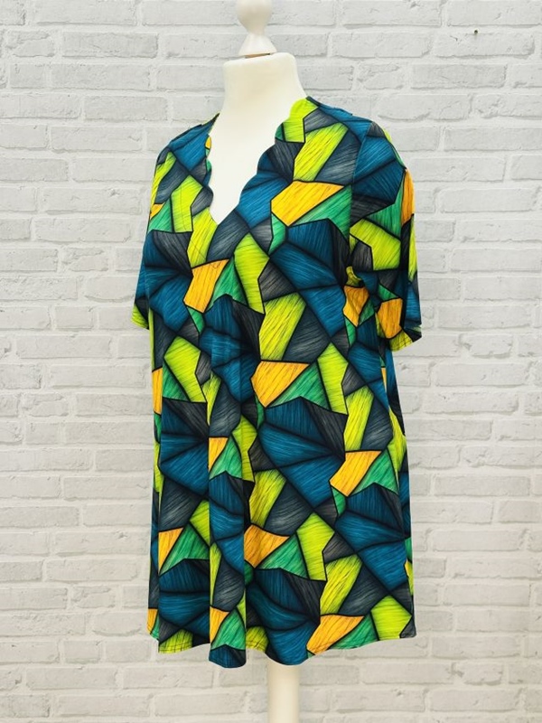 Tunika-Shirt kurzarm A-Linie Greengeo Tunika-Shirt kurzarm A-Linie Greengeo