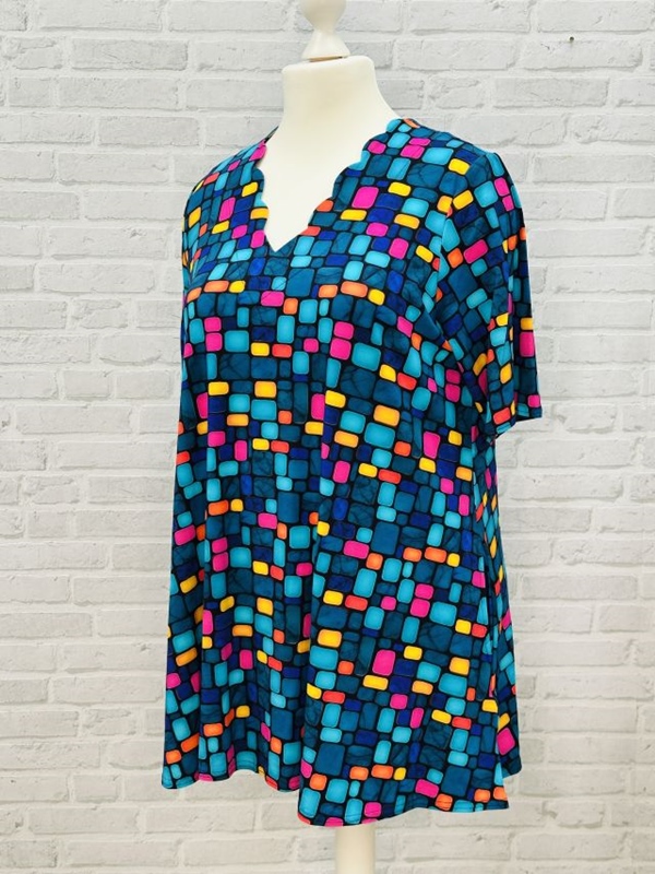 Tunika-Shirt kurzarm A-Linie TVbunt Tunika-Shirt kurzarm A-Linie TVbunt