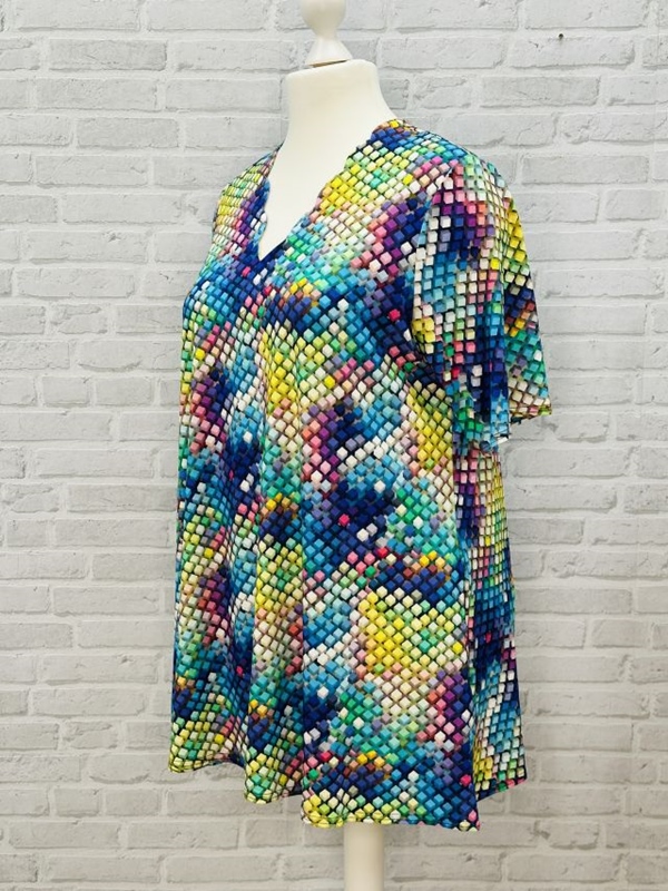 Tunika-Shirt kurzarm A-Linie Cubus Tunika-Shirt kurzarm A-Linie Cubus