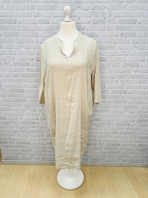 Kleid Leinenstruktur Stretch